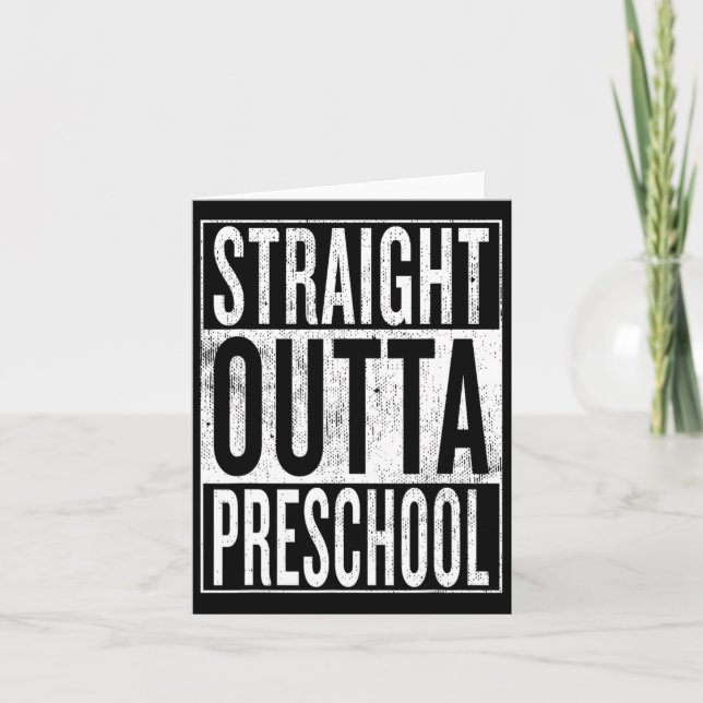 Outta Preschool Förskola Studenten Funny Coola Kort (Framsida)