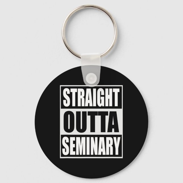 Outta Seminary Lny Preacher Studenten Nyckelring (Framsida)