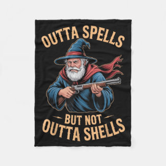 Outta Spells But Not Outta Shells Wizard Fantasy M Fleecefilt