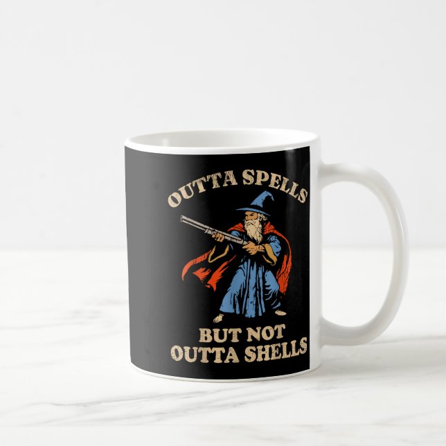 Outta Spells But Not Outta Shells Wizard Fantasy M Kaffemugg (Höger)