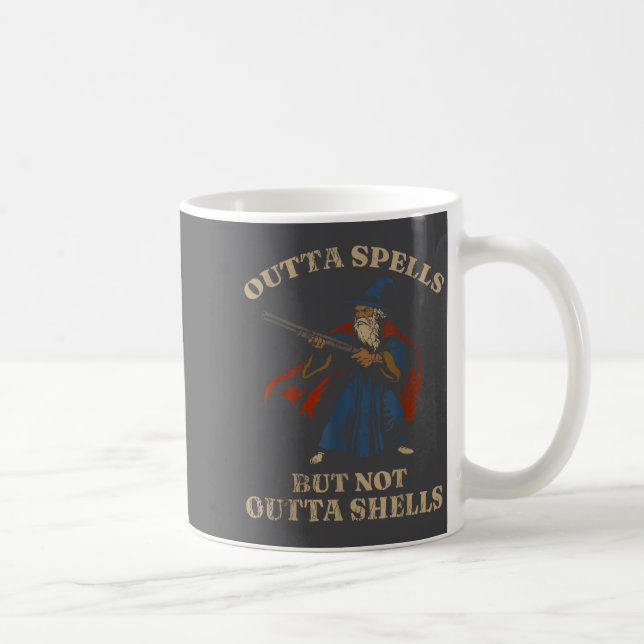Outta Spells But Not Outta Shells Wizard Fantasy M Kaffemugg (Höger)