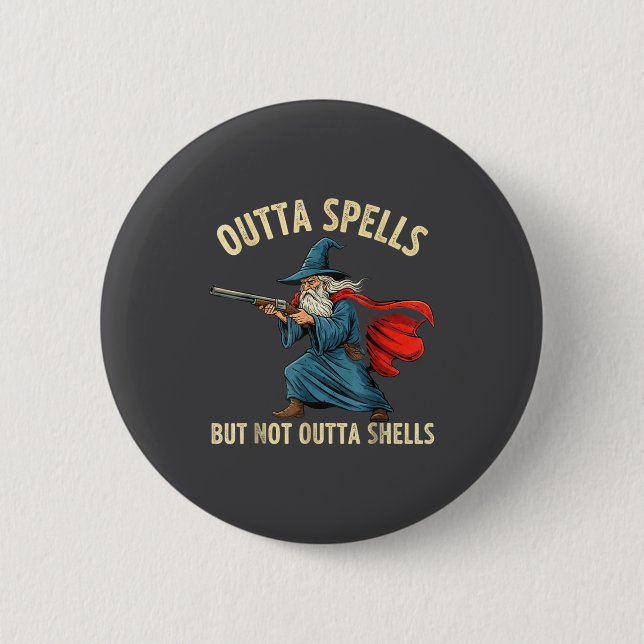 Outta Spells But Not Shells Wizard Meme  Knapp (Framsida)