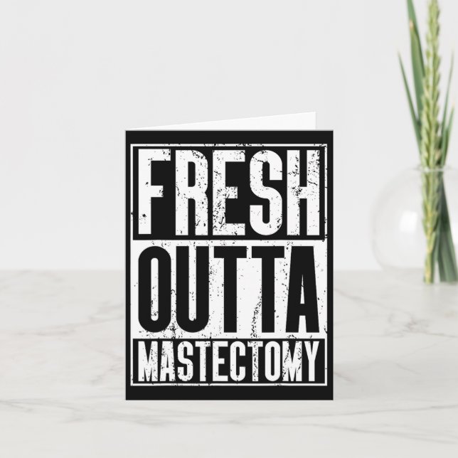 Outta Surgery - Breast Cancer Awareness Mastectomy Kort (Framsida)