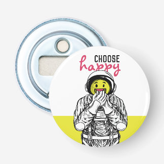 Ouvre bouteille [choose happy] Astronaute sourire Flasköppnare