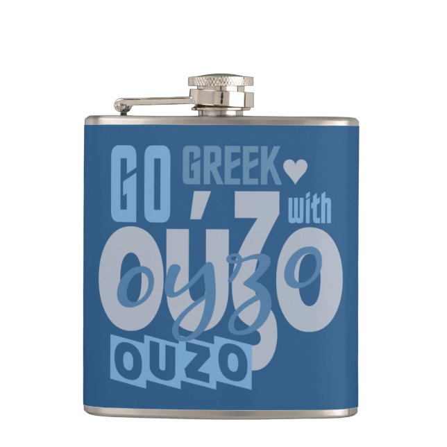 OUZO-anpassningsbarflaska Fickplunta (Framsidan)