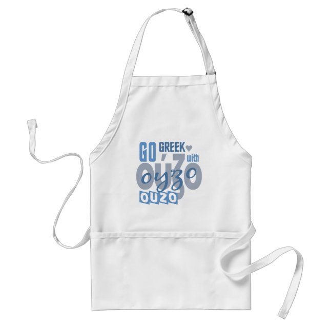 Ouzo apron - välj stil & färg förkläde (Framsidan)