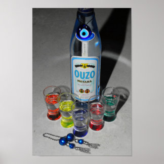 Ouzo med vänner Poster