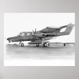 OV10 Bronco flygplan Poster