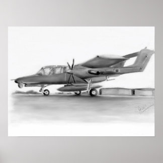 OV10 Bronco flygplan Poster