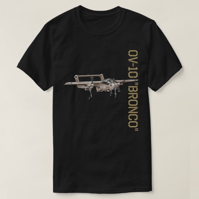 OV10 Bronco Warbird-flygplan T Shirt (Design framsida)