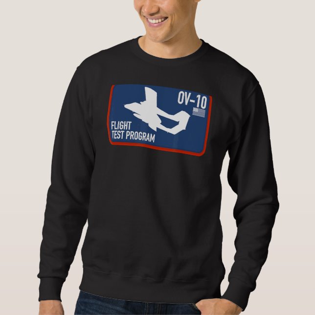 Ov 10-flygtestprogram lång ärmad tröja (Framsida)