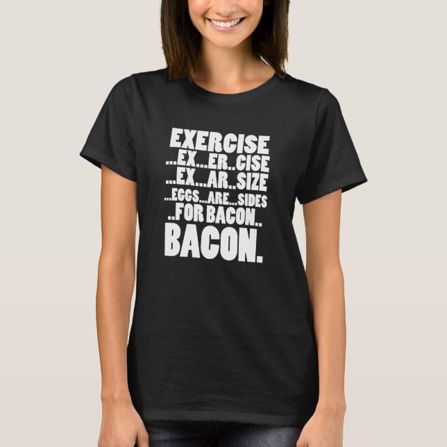 öva beträffande sidor för baconägg t shirt (Framsida)