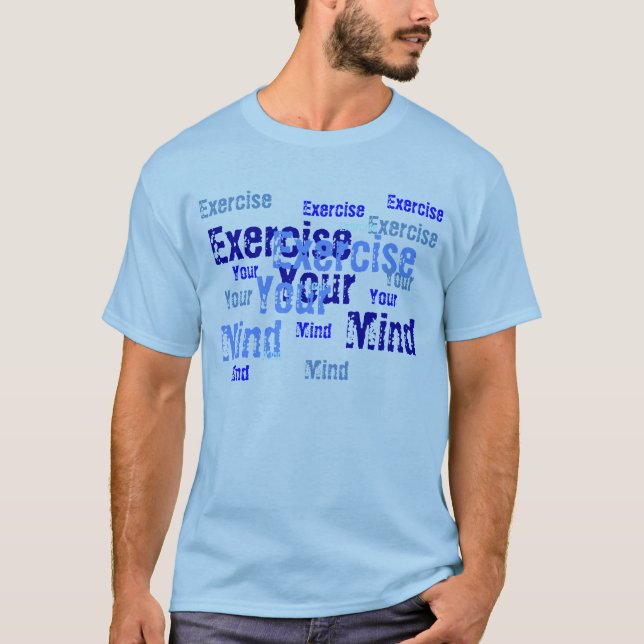Öva ditt varar besvärad - blått t shirt (Framsida)
