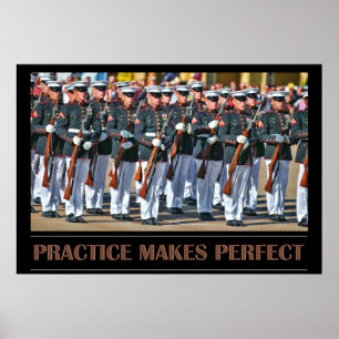 Öva gör den perfekta affischen poster