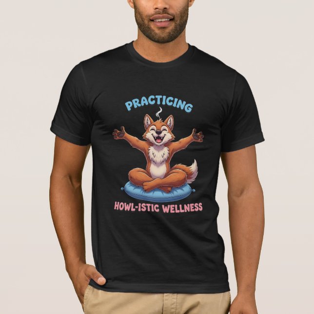 Öva Howl-isk Välbefinnande - Söt Meditation T Shirt (Framsida)