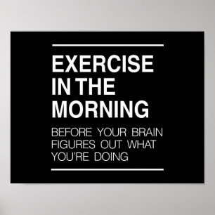 Öva i morgonen poster