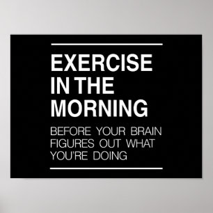 Öva i morgonen poster