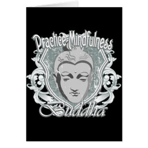Öva Mindfulness Buddha Hälsningskort