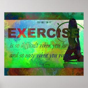 Öva motivationen i Silhouette Poster
