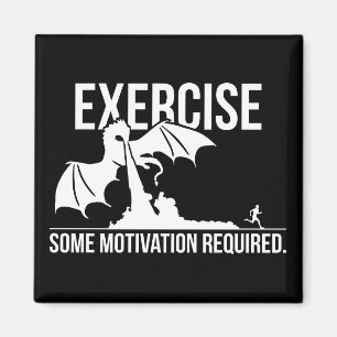 Öva någon krävd motivation, den roliga draken - magnet
