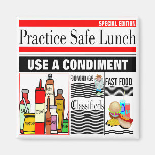 Öva säker lunch magnet