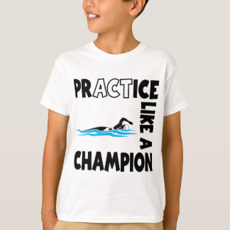 Öva simman, svart tee shirt