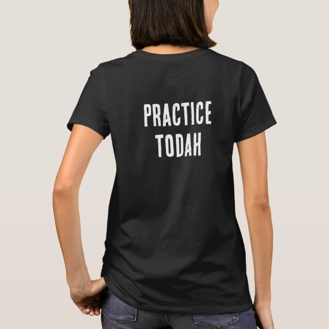 Öva Todah tack typografi T Shirt (Baksida)