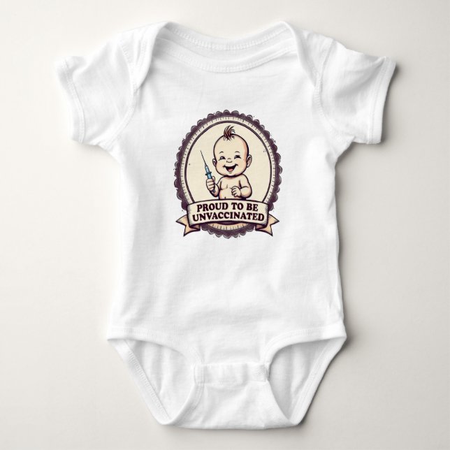 OVACCINERAT BABY T SHIRT (Framsida)