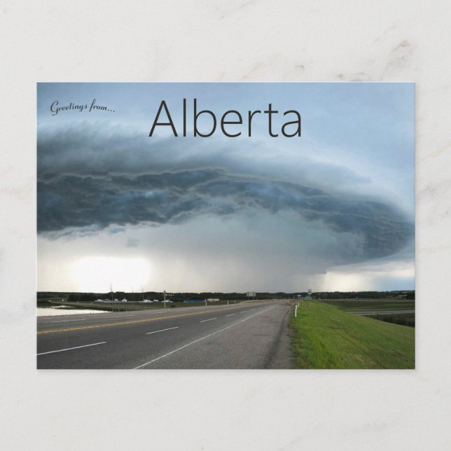 Oväder i Alberta Kanada Vykort (Framsida)