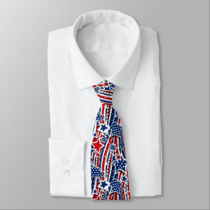 Oväftande själ - En slående patriotisk Mönster Slips