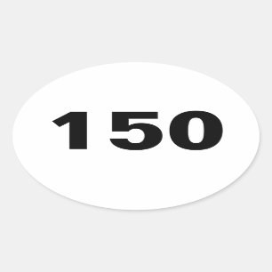 Oval 150 Mile-försegling Ovalt Klistermärke
