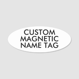 OVAL 3" x 1,25" Magnetiskt Namnskylt-ämne Namnbricka