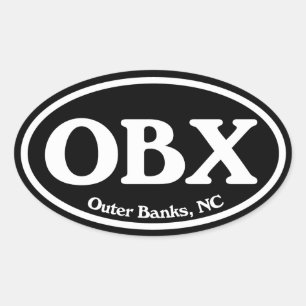 Oval av OX Outer Banker Black Oval Ovalt Klistermärke
