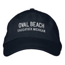 Oval Beach Michigan Broderad Hatt