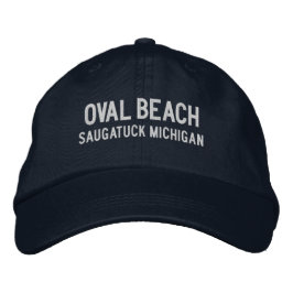 Oval Beach Michigan Broderad Hatt Keps