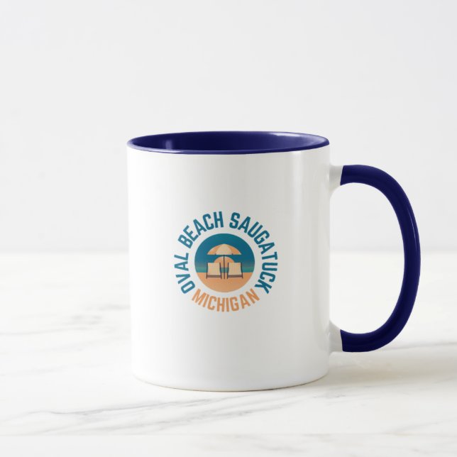 Oval Beach Saugatuck Michigan Coffee Mugg (Höger)
