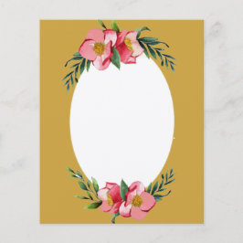 Oval blomster ram scrapbok bakgrundspapper