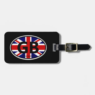 Oval British Union Jack flagga Underbar Britain GB Bagagebricka