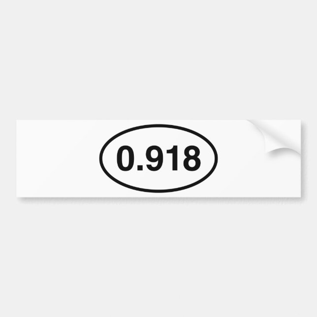 Oval Bumper Sticker Bildekal (Framsidan)