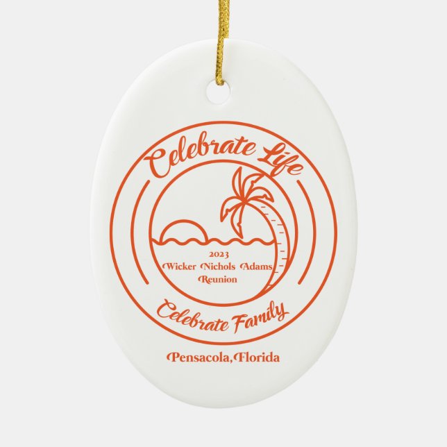 Oval Ceramic Reunion Ornament (Framsidan)