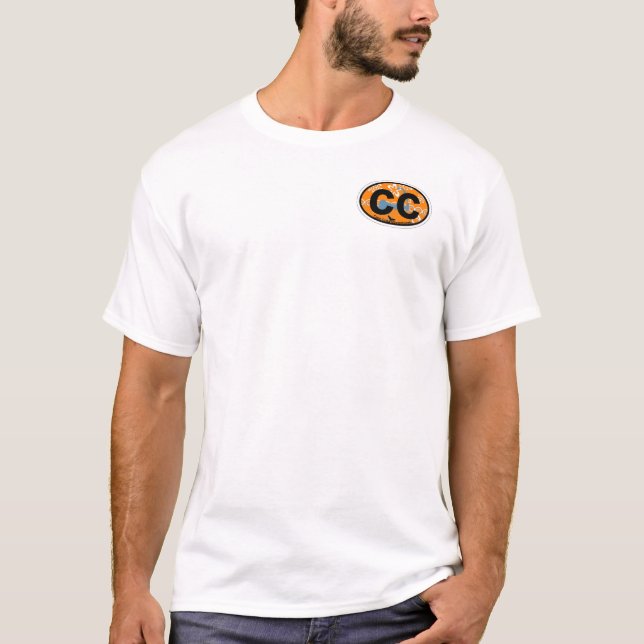 Oval design för uddtorsk tee (Framsida)