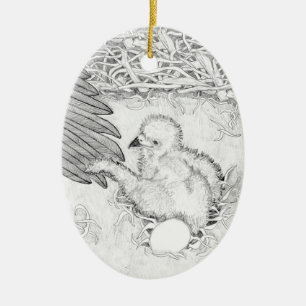 Oval Eagle Ornament SWFL Precious E14