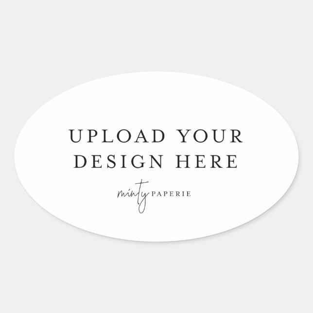 Oval etikett - 11,4 cm x 6,9 cm (Framsida)