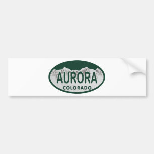 Oval för auroraColorado licens Bildekal
