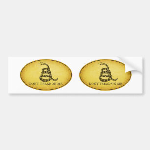 Oval för Gadsden flaggabildekal 2 Bildekal
