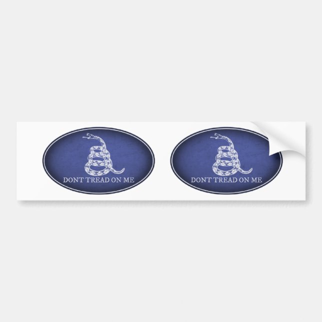 Oval för Gadsden flaggabildekal 2 Bildekal (Framsidan)