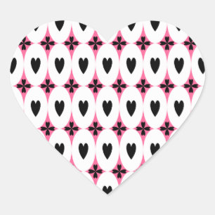 Oval Hearts Hjärtformat Klistermärke
