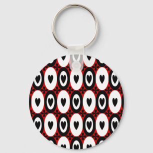 Oval Hearts Nyckelring