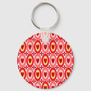 Oval Hearts Nyckelring