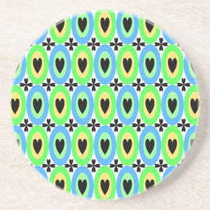 Oval Hearts Underlägg Sandsten